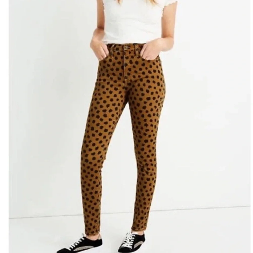 MADEWELL  Skinny Jeans Cheetah Paint Spots 10